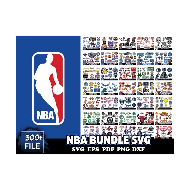 Nba Files 300 Files NBA Team Bundle Svg, Sport Svg, NBA Team svg | Inspire Uplift