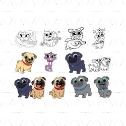 dogs bundle svg, cartoon svg, pulldog svg, puppy dogs svg, dog pals svg, animal cartoon svg, fictional character svg, fu
