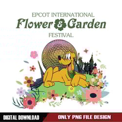 pluto dog epcot ball flower and garden festival png