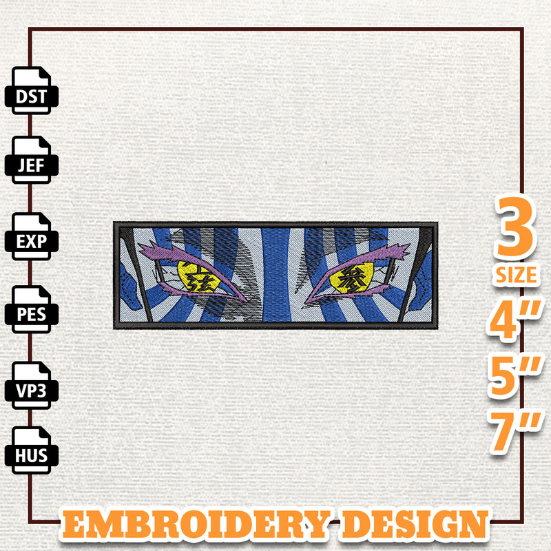 Akaza Demon Slayer, Anime Embroidery Design, Anime Machine Embroidery Design, Gift For Anime Fan, Instant Download 1.jpg