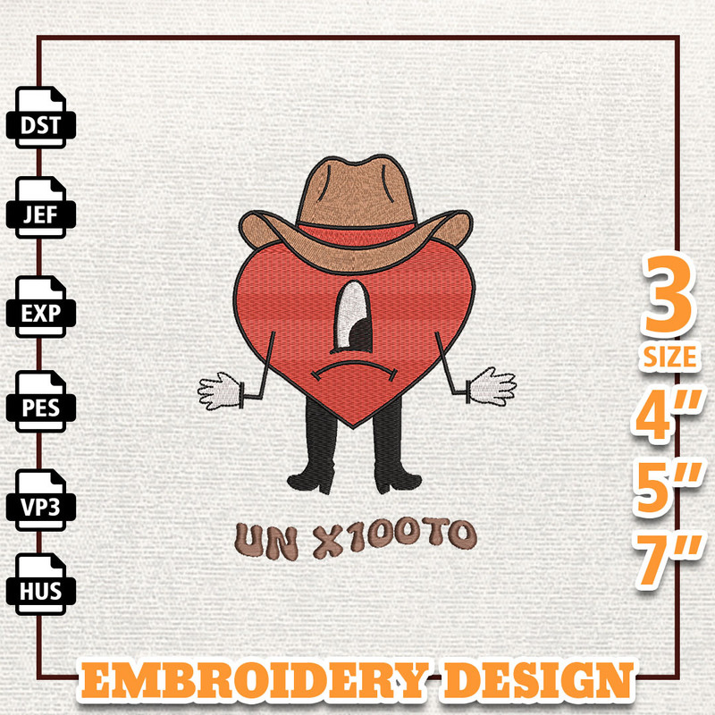 Bad Bunny Embroidery Design, Bad Bunny Embroidery File, Gift For Bad Bunny Fans, Un Verano Sin Ti, Instant Download 6.jpg