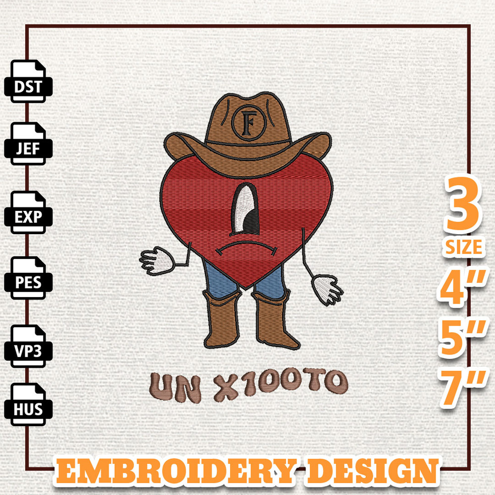 Bad Bunny Embroidery Design, Bad Bunny Embroidery File, Gift For Bad Bunny Fans, Un Verano Sin Ti, Instant Download 7.jpg