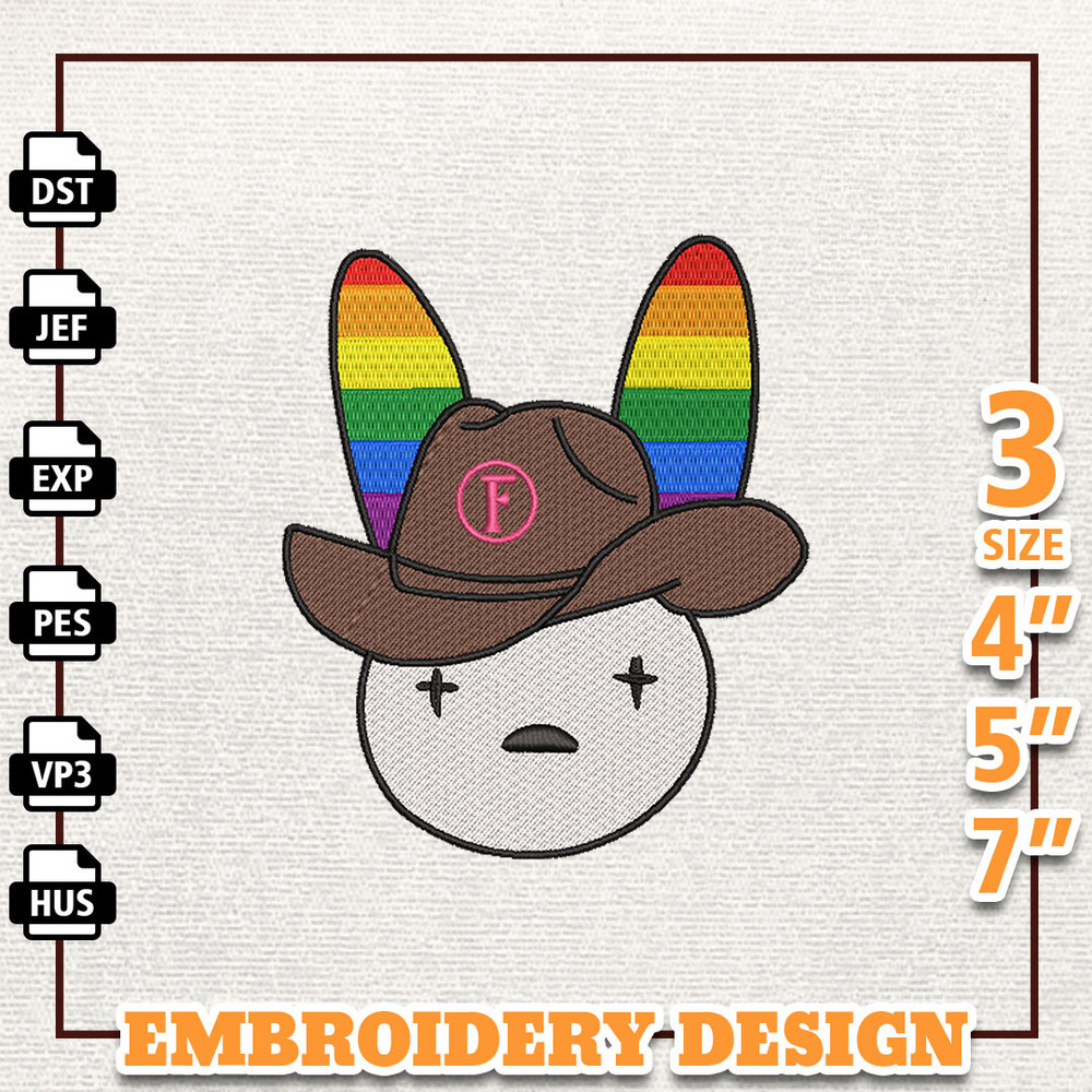 Bad Bunny Embroidery Design, Bad Bunny Embroidery File, Gift For Bad Bunny Fans, Un Verano Sin Ti, Instant Download 8.jpg