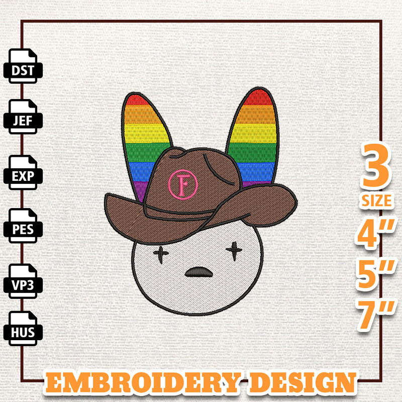 Bad Bunny Embroidery Design, Bad Bunny Embroidery File, Gift For Bad Bunny Fans, Un Verano Sin Ti, Instant Download 8.jpg