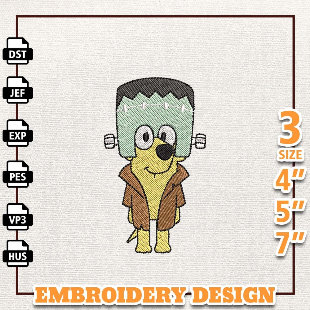 Bluey Dog Halloween Embroidery Design, Happy Haloween Embroidery File, Bluey Dog Cartoon Embroidery Design, Halloween Tr 1.jpg