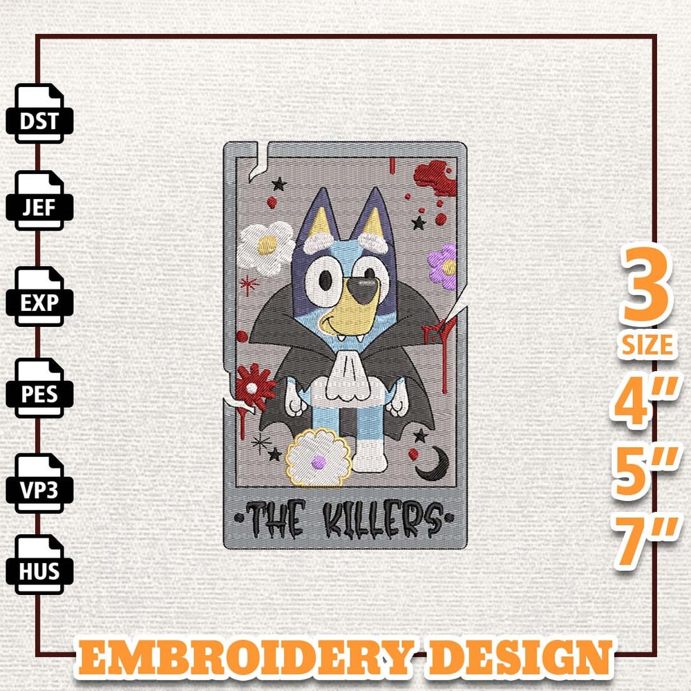 Bluey Dog The Killers Embroidery Design, Happy Halloween Embroidery Design, Retro Tarot Card Embroidery File, Ghost Mach.jpg