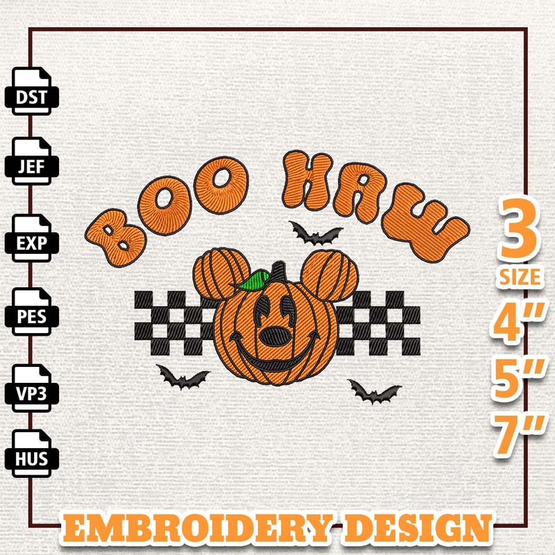 Boo Haw Pumpkin Embroidery Design, Halloween Embroidery Design, Pumpkin Face Embroidery Machine Design, Pumpkin Hallowee.jpg