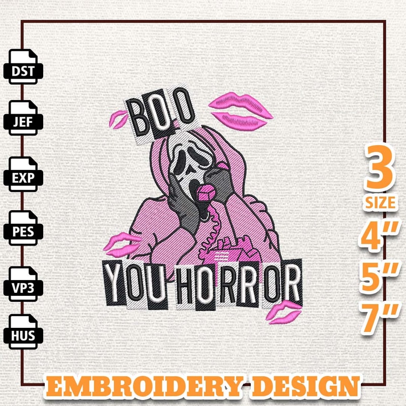 Boo You Horror Embroidery Design, Horror Movie Character Embroidery Design, Scareface Design For Shirt, Hallloween Embr.jpg