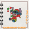 Christmas Character Embroidery Machine Design, Alien Elf Monster Embroidery Design, Instant Download.jpg