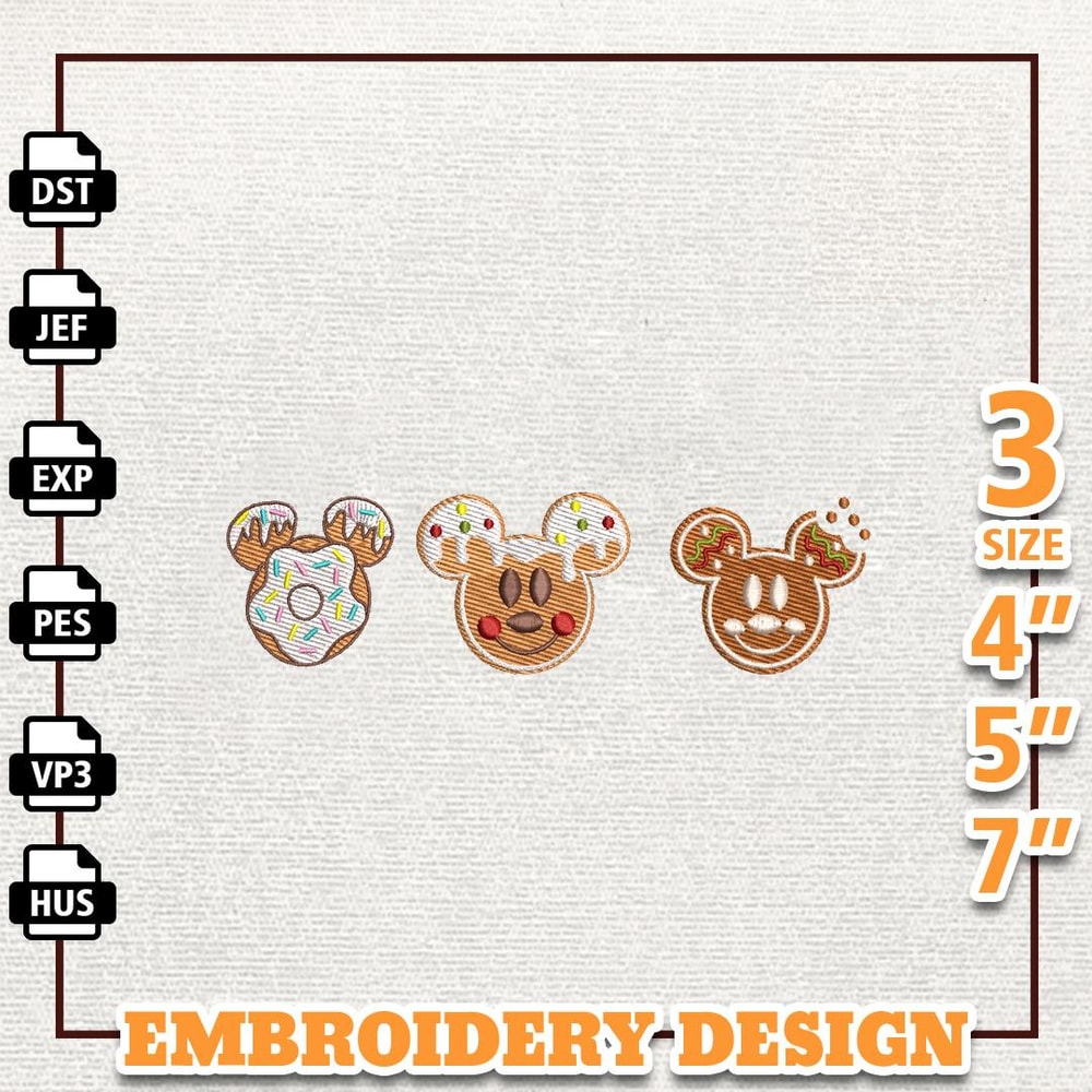Christmas Mouse Head Embroidery Machine Design, Merry Christmas Embroidery File, Instant Download.jpg