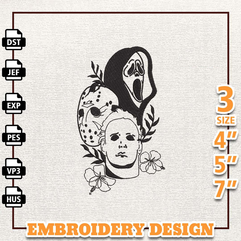 Creepy Characters Embroidery File, Instant Download, Horror Movie Characters Embroidery Design, Halloween Movie Embroide.jpg