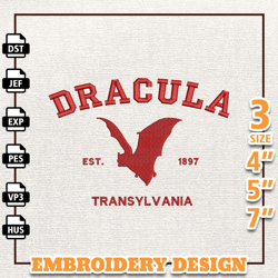Dracula Embroidery Design, Vampire Embroidery Design, Halloween Film, Halloween Embroidery Design, Transylvania Embroid