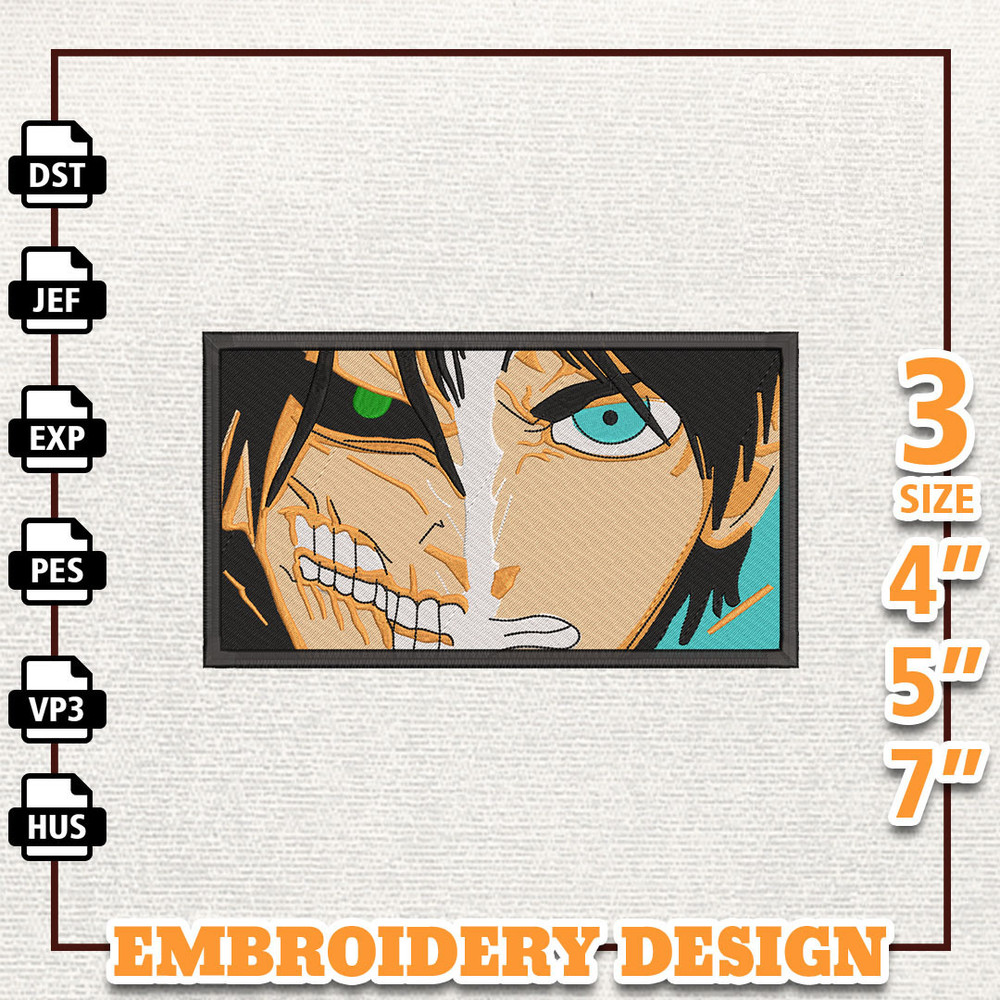 Eren Anime Design, Anime Embroidery Design, Anime Machine Embroidery Design, Gift For Anime Fan, Instant Download.jpg