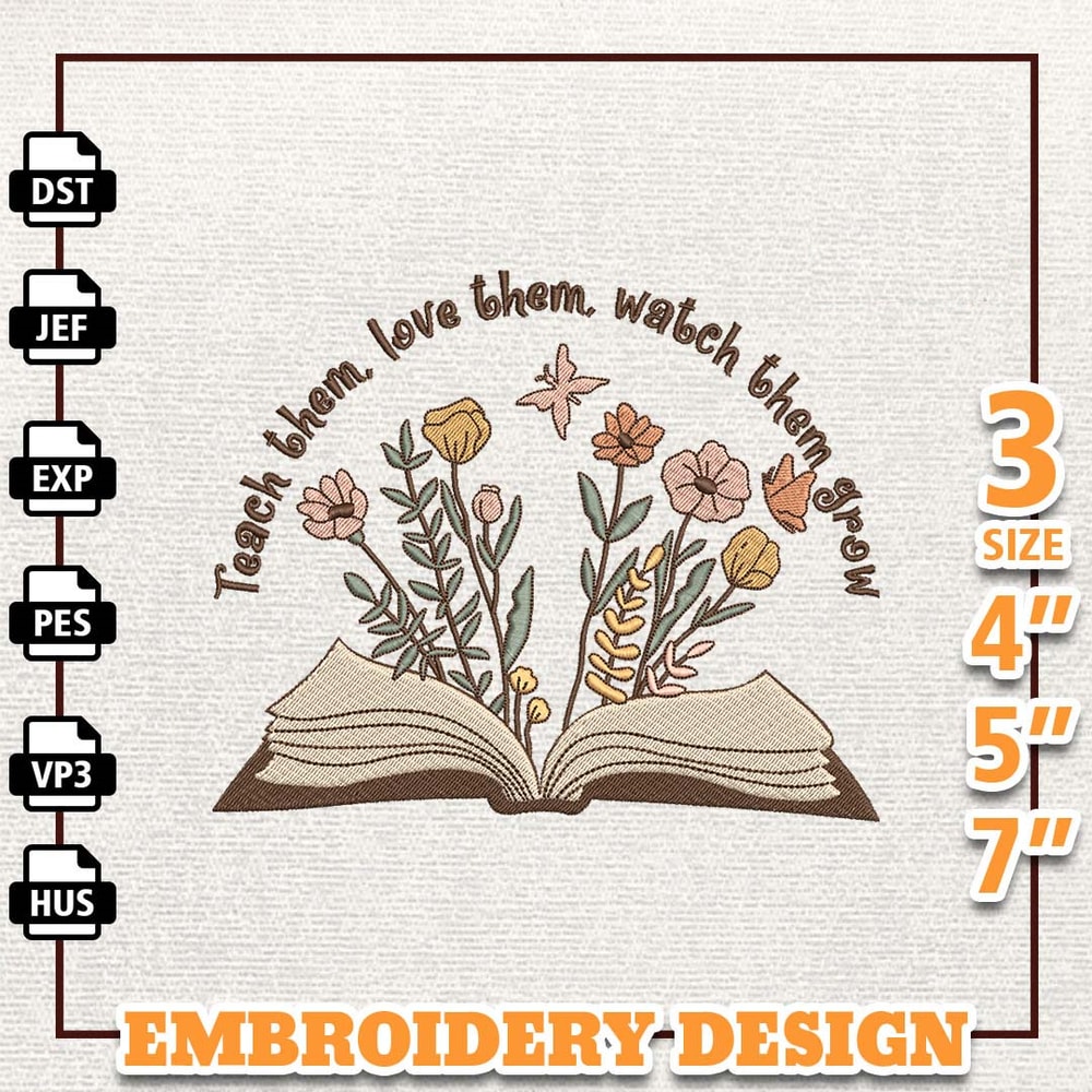 Floral Book Embroidery Designs, Back To School Embroidery, High School Embroidery, School Life Embroidery, Machine Embro.jpg