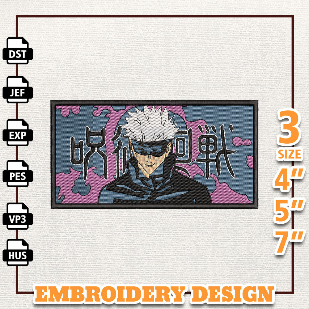 Gojo Sensei Anime Design, Anime Embroidery Design, Anime Machine Embroidery Design, Gift For Anime Fan, Instant Download.jpg