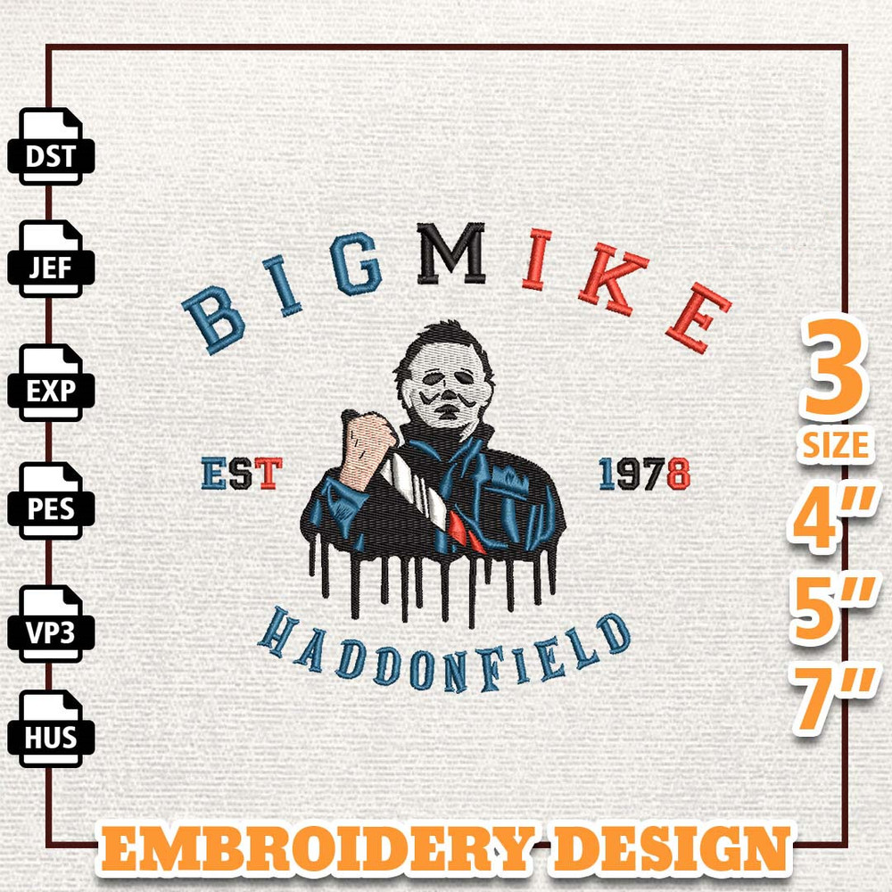 Haddonfield Embroidery Design, Halloween Embroidery Design, Retro Halloween Embroidery, Horror Fans, Micheal Embroidery,.jpg