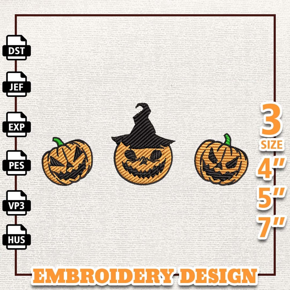 Happy Halloween Embroidery Design, Howdy Pumpkin Horror Halloween Embroidery Machine Design, Horror Halloween Embroidery.jpg
