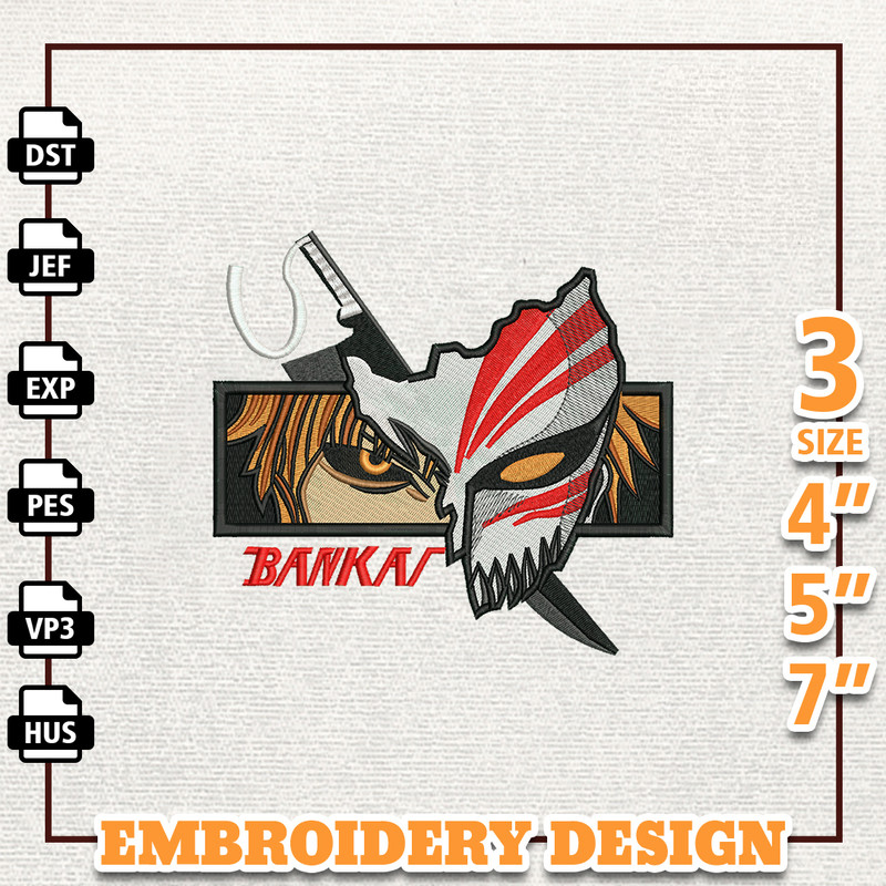 Ichigo Anime Design, Anime Embroidery Design, Anime Machine Embroidery Design, Gift For Anime Fan, Instant Download.jpg