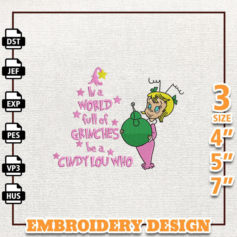 In A World Full Of Greench Embroidery Machine Design, Mean Green Guy Embroidery Design, Instant Download.jpg