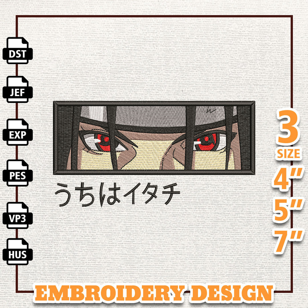Itachi Anime Design, Anime Embroidery Design, Anime Machine Embroidery Design, Gift For Anime Fan, Instant Download.jpg