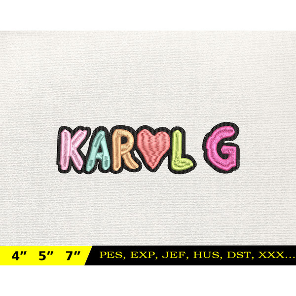 Karol G Embroidery Design, Karol G Music Album Embroidery Design, Machine Embroidery Design, Instant Download.jpg