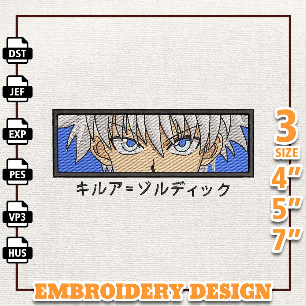 Killua Anime Design, Anime Embroidery Design, Anime Machine Embroidery Design, Gift For Anime Fan, Instant Download.jpg