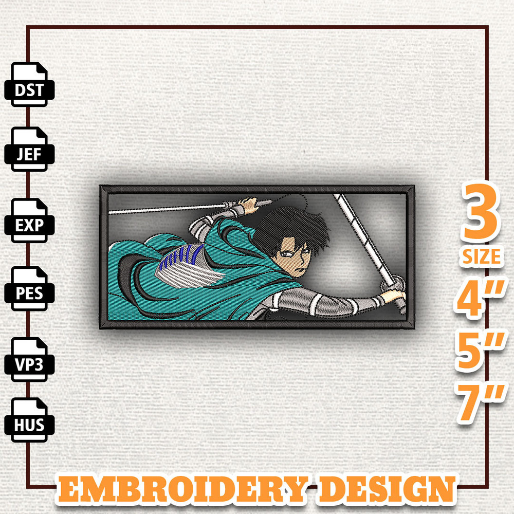 Levi Anime Design, Anime Embroidery Design, Anime Machine Embroidery Design, Gift For Anime Fan, Instant Download.jpg