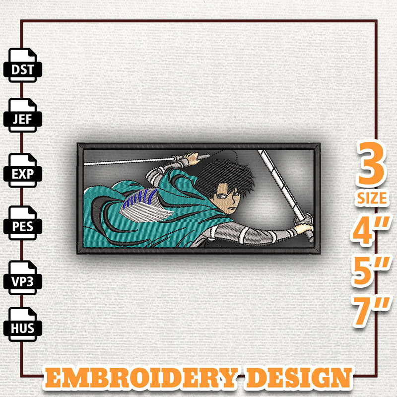 Levi Anime Design, Anime Embroidery Design, Anime Machine Embroidery Design, Gift For Anime Fan, Instant Download.jpg