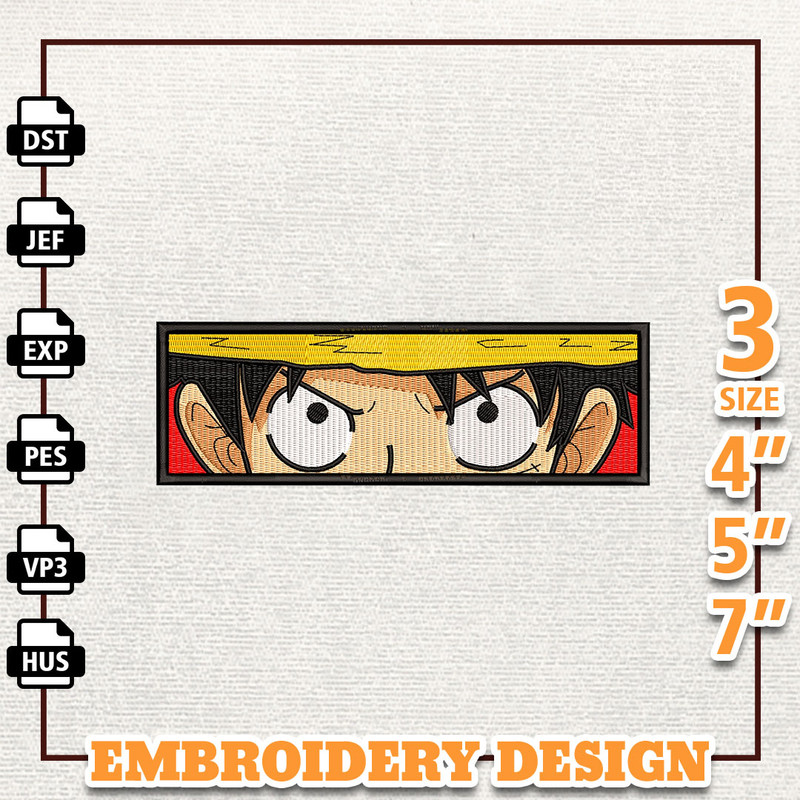 Luffy Anime Design, Anime Embroidery Design, Anime Machine Embroidery Design, Gift For Anime Fan, Instant Download.jpg