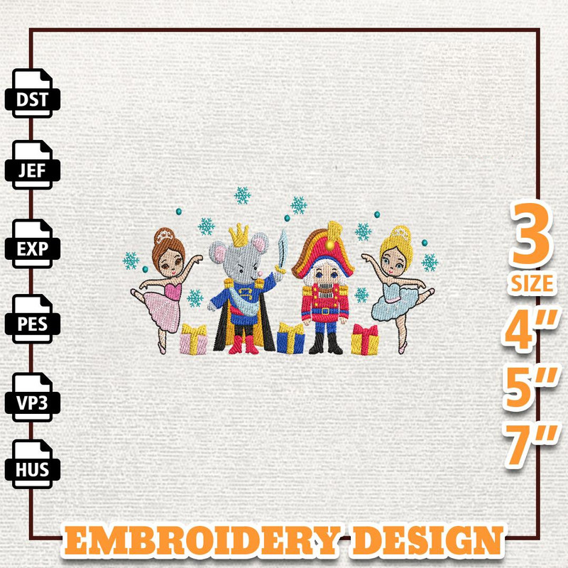 Merry Christmas 2023 Embroidery Design, Cute Nutcracker Embroidery Design, Instant Download.jpg