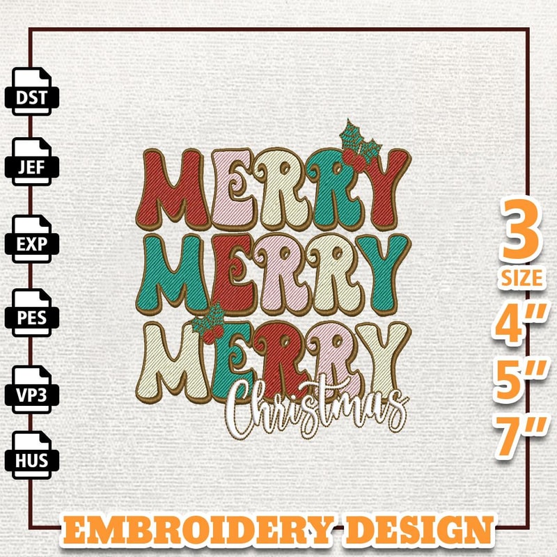 Merry Christmas Embroidery Machine Design, Christmas 2023 Embroidery Designs, Winter Season Quotes Embroidery File, Inst.jpg