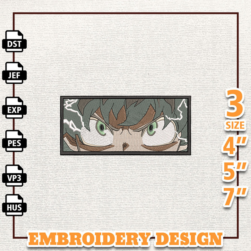 Midoriya Anime Design, Anime Embroidery Design, Anime Machine Embroidery Design, Gift For Anime Fan, Instant Download.jpg