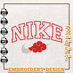 nike akatsuki anime embroidery design, nike anime embroidery design, best anime embroidery design, instant download 5
