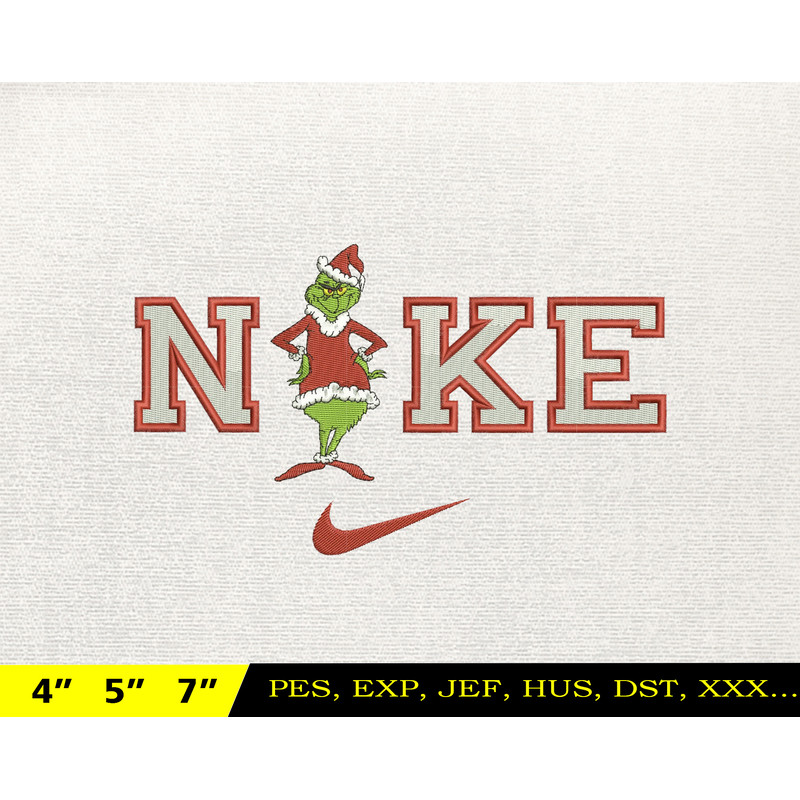 NIKE Christmas Embroidery Design, Christmas Grinch Embroidery Design, NIKE Embroidery Design, Instant Download 3.jpg
