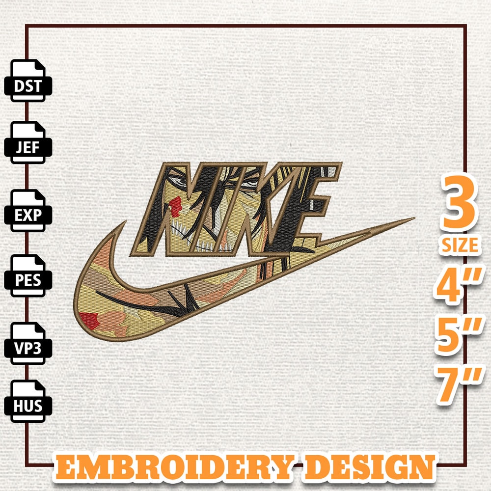 Nike Eren AOT Embroidery Design, Nike Anime Embroidery Design, Best Anime Embroidery Design, Instant Download.jpg