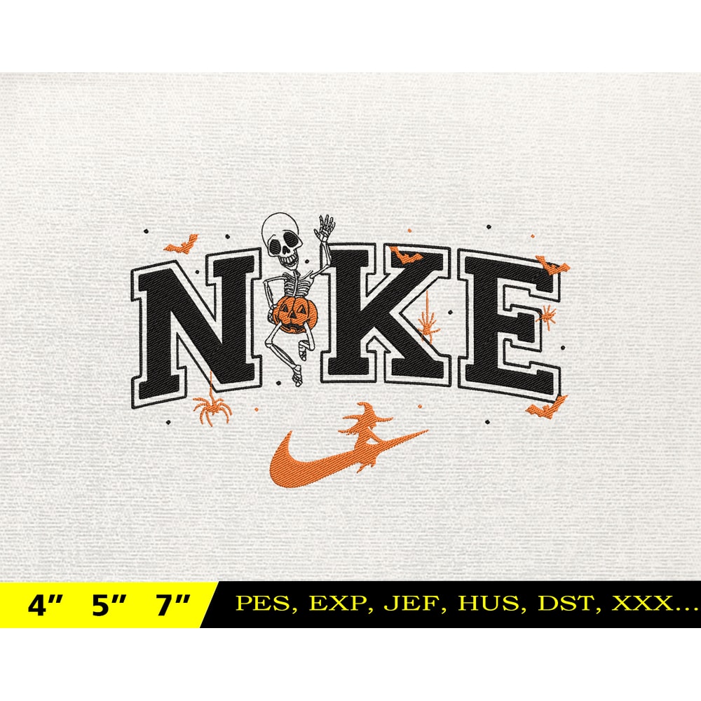 NIKE Halloween Embroidery Design, Halloween Skeleton Embroidery Design, NIKE Embroidery Design, Instant Download 3.jpg