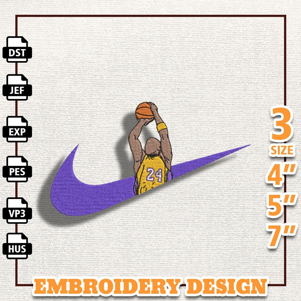 NIKE Kobe Bryant Embroidery Design, NBA Basketball Embroidery Design, Machine Embroidery Design, Instant Download.jpg