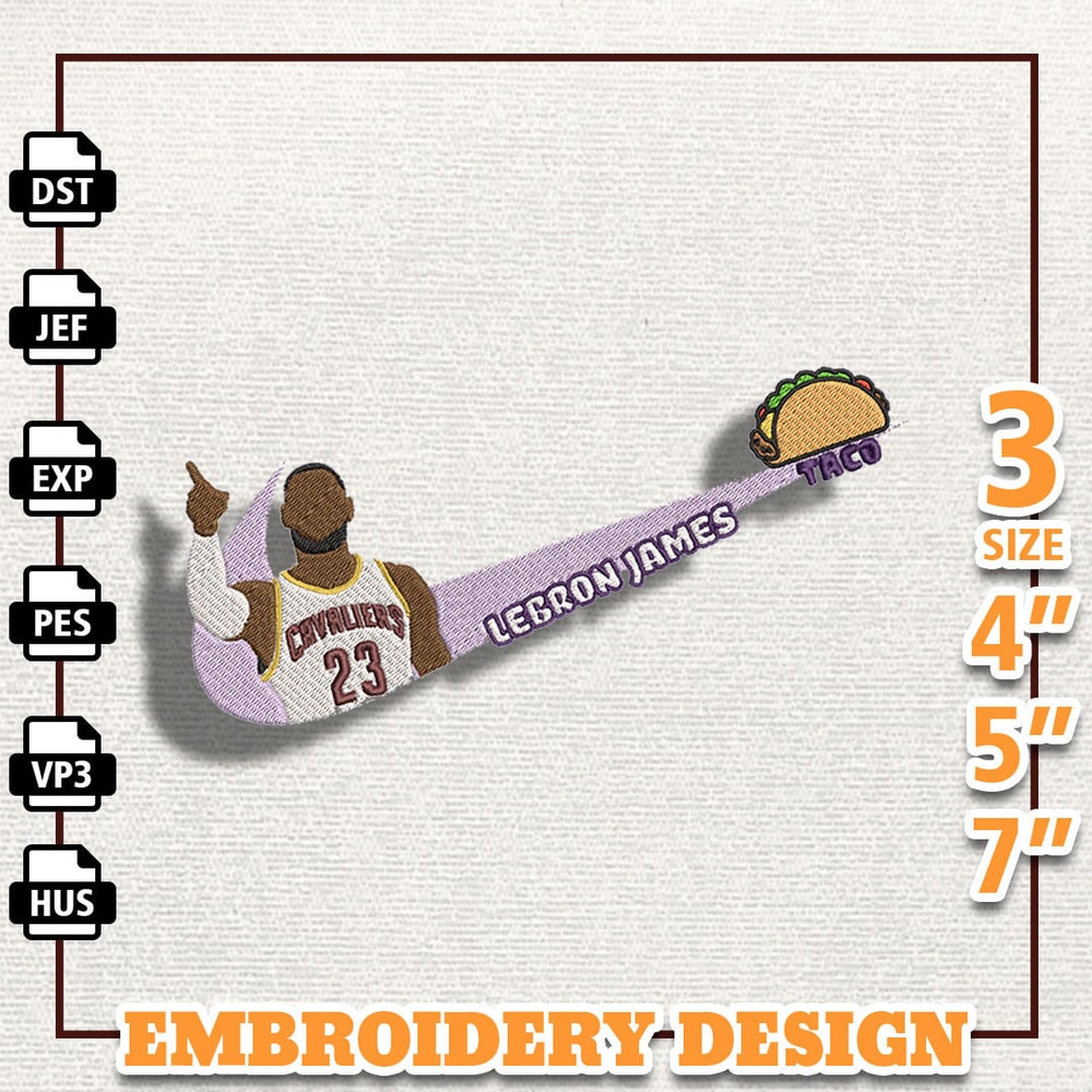 NIKE Lebron Embroidery Design, NBA Basketball Embroidery Design, Machine Embroidery Design, NBA Team, Instant Download 1.jpg