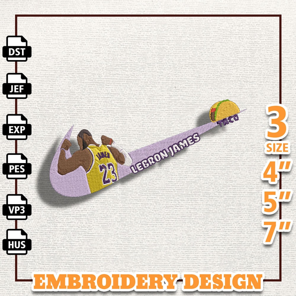 NIKE Lebron Embroidery Design, NBA Basketball Embroidery Design, Machine Embroidery Design, NBA Team, Instant Download.jpg