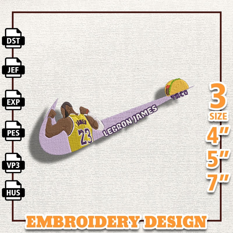 NIKE Lebron Embroidery Design, NBA Basketball Embroidery Design, Machine Embroidery Design, NBA Team, Instant Download.jpg
