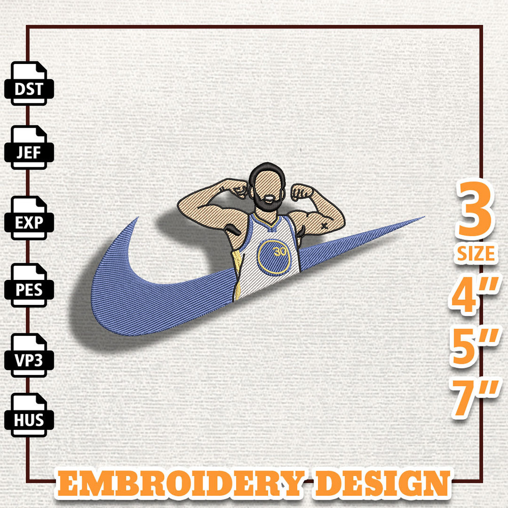 NIKE Steph Curry Embroidery Design, NBA Basketball Embroidery Design, Machine Embroidery Design, Instant Download.jpg