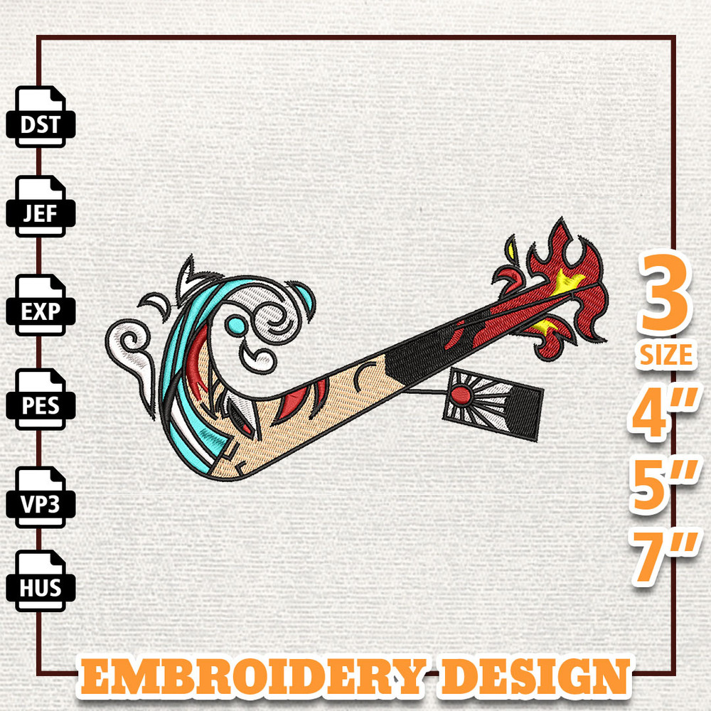 Nike Tanjiro Demon Slay Embroidery Design, Nike Anime Embroidery Design, Best Anime Embroidery Design, Instant Download.jpg