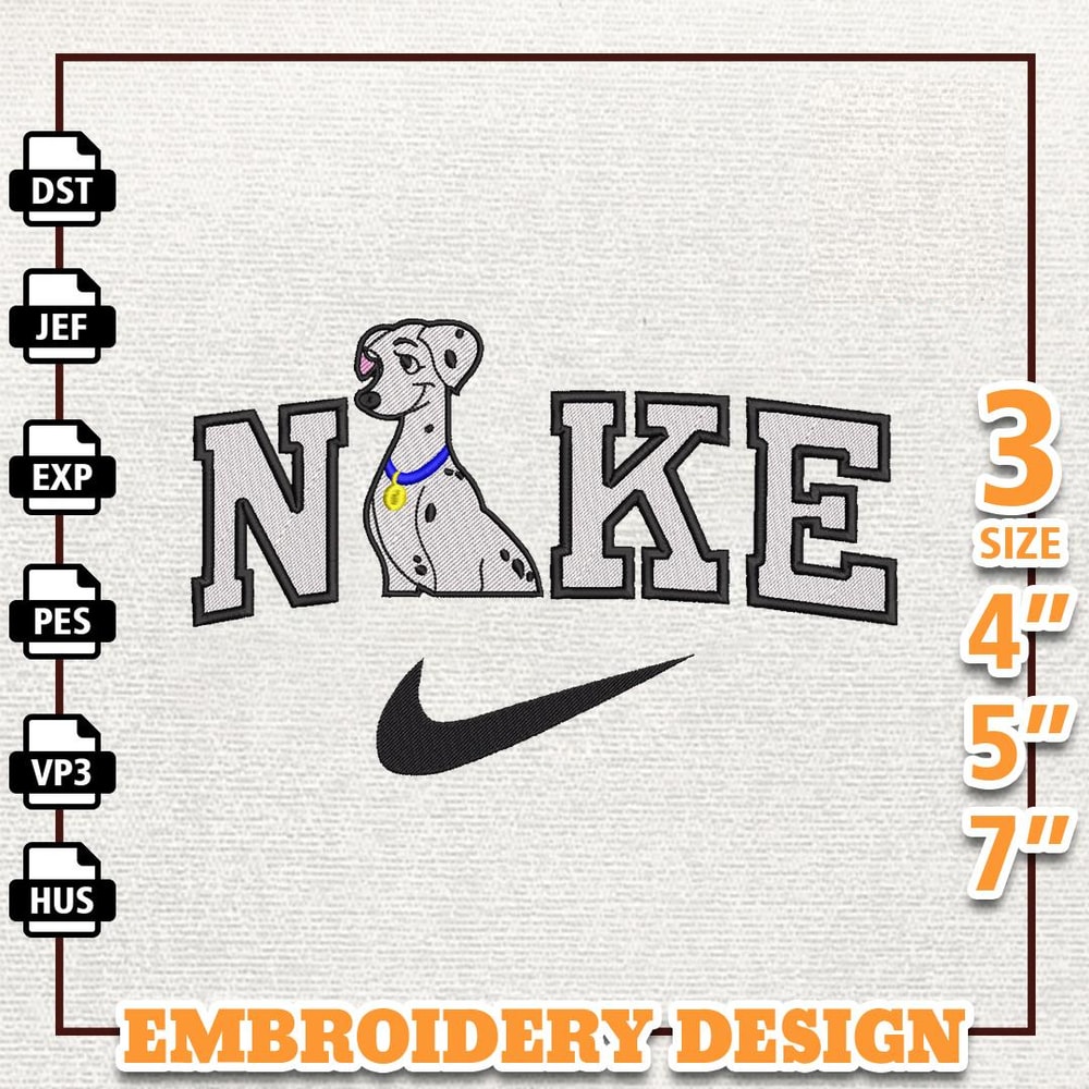 Nike Valentine 101 Dalmatians Embroidery Design, Valentine Couple Nike Embroidery Design, 101 Dalmatians Movie Nike Emb.jpg