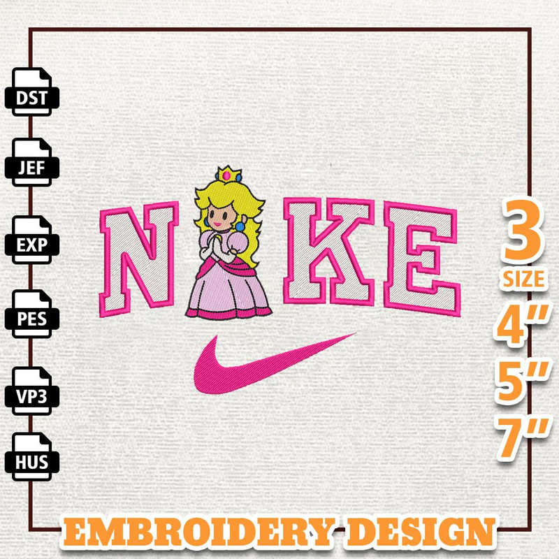 Nike Valentine Princess Peach Embroidery Design, Valentine Couple Nike Embroidery Design, Princess Peach Movie Nike Emb.jpg