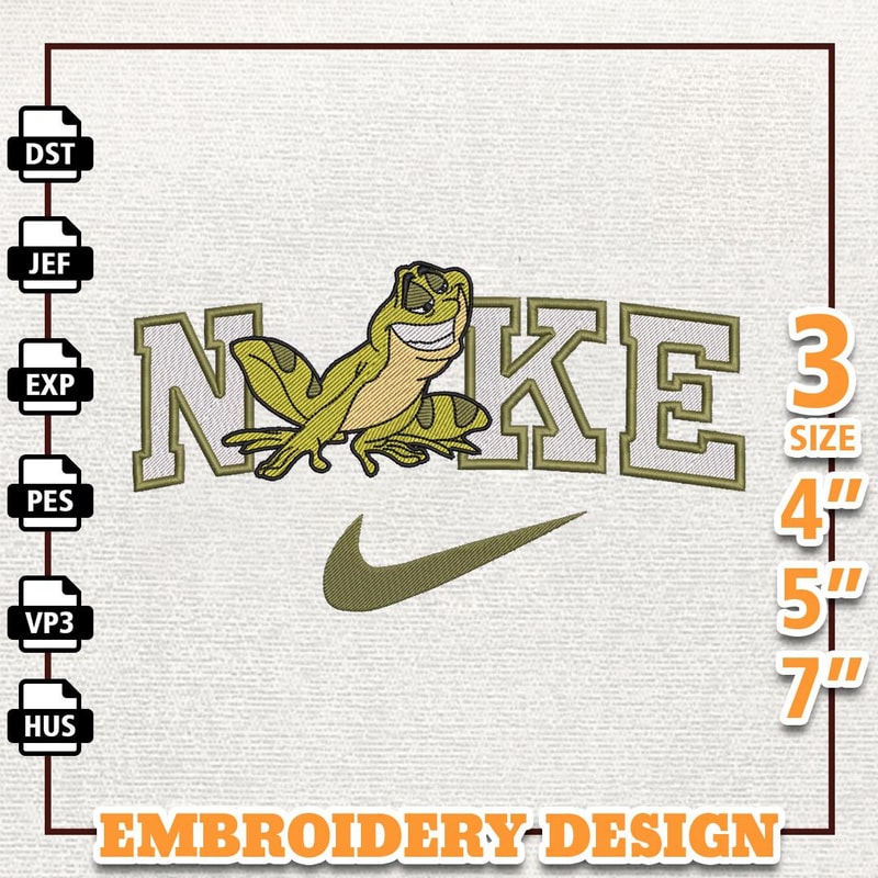 Nike Valentine The Frog Embroidery Design, Valentine Couple Nike Embroidery Design, The Frog and the Frog Movie Nike Emb.jpg