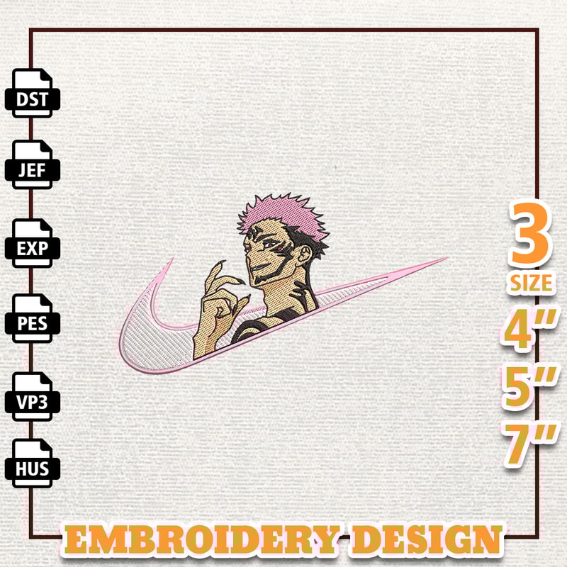 Nike Yuji Itadori Anime Embroidery Design, Nike Anime Embroidery Design, Best Anime Embroidery Design, Instant Download.jpg