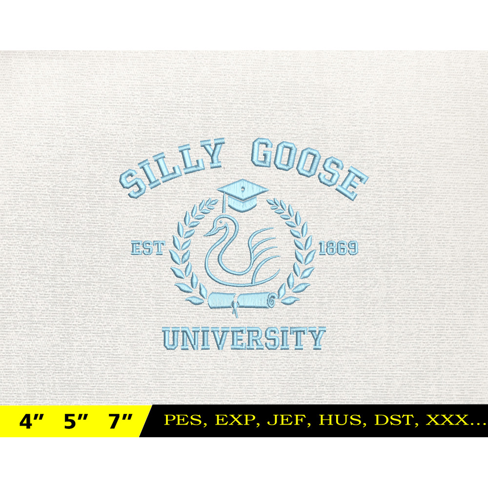 Silly Goose Embroidery Design, Animal Embroidery Design, Silly Goose Design, Goose Goose Silly, Instant Download, 14.jpg