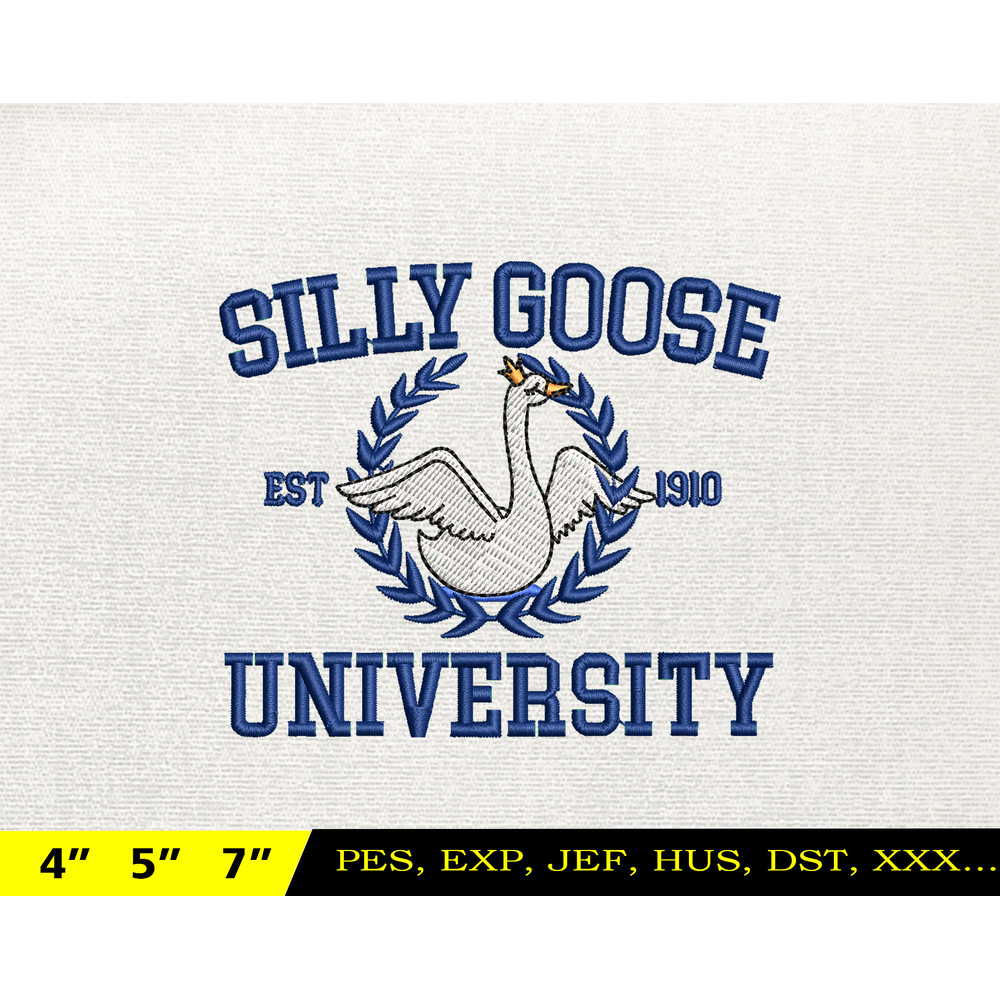 Silly Goose Embroidery Design, Animal Embroidery Design, Silly Goose Design, Goose Goose Silly, Instant Download, 19.jpg