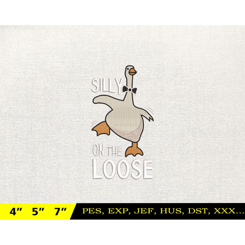 Silly Goose Embroidery Design, Animal Embroidery Design, Silly Goose Design, Goose Goose Silly, Instant Download, 29.jpg