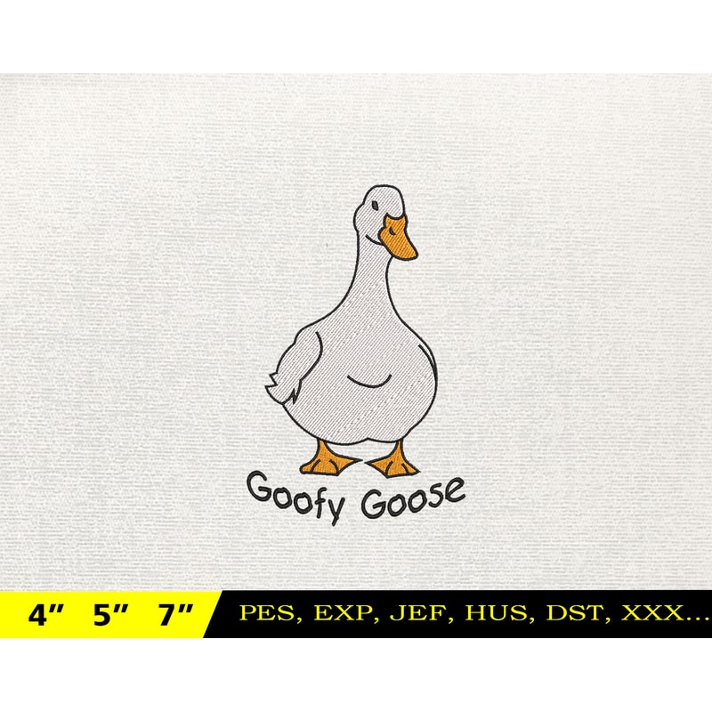 Silly Goose Embroidery Design, Animal Embroidery Design, Silly Goose Design, Goose Goose Silly, Instant Download, 33.jpg